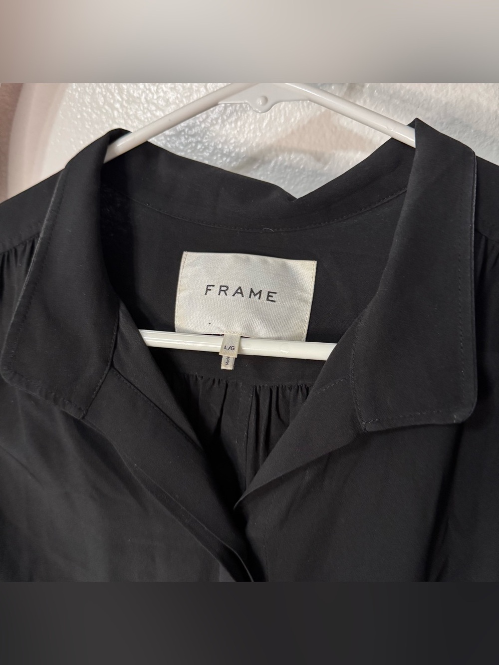 Frame Denim Gillian Silk Black Puff Sleeve Blouse - Picture 6 of 12